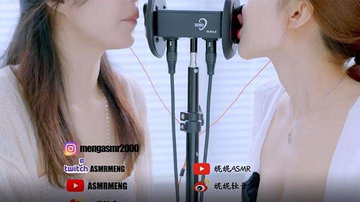ASMR双人舔耳_小萌_喘息_口腔音_舔耳_弹舌音